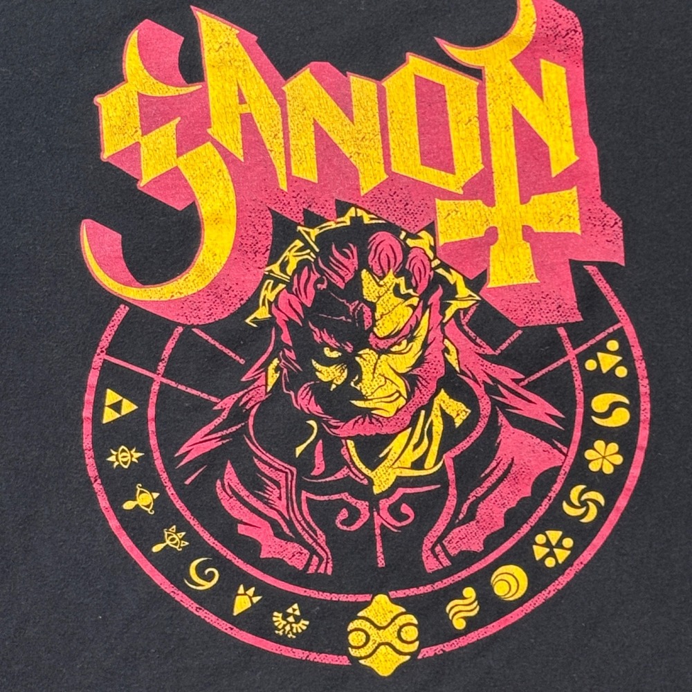 Ganon T Shirt Mens L Black Zelda Ganondorf Triforce Metal Graphic Gaming Tee